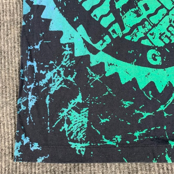 VTG Anvil T Shirt Mens Large Black AOP Los Angeles Gear Single Stitch 90s USA - Picture 6 of 10